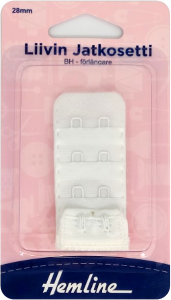 HEMLINE LIIVIN JATKOSETTI 28MM VALK. - Hemline liivinjatkosetit - 11334 - 1