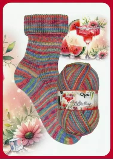 OPAL CELEBRATION 6 ply 75% WOOL 25% PA 150G - 420M VESIMELONI 11693 - 6-säikeiset sukkalangat - 36744 - 1