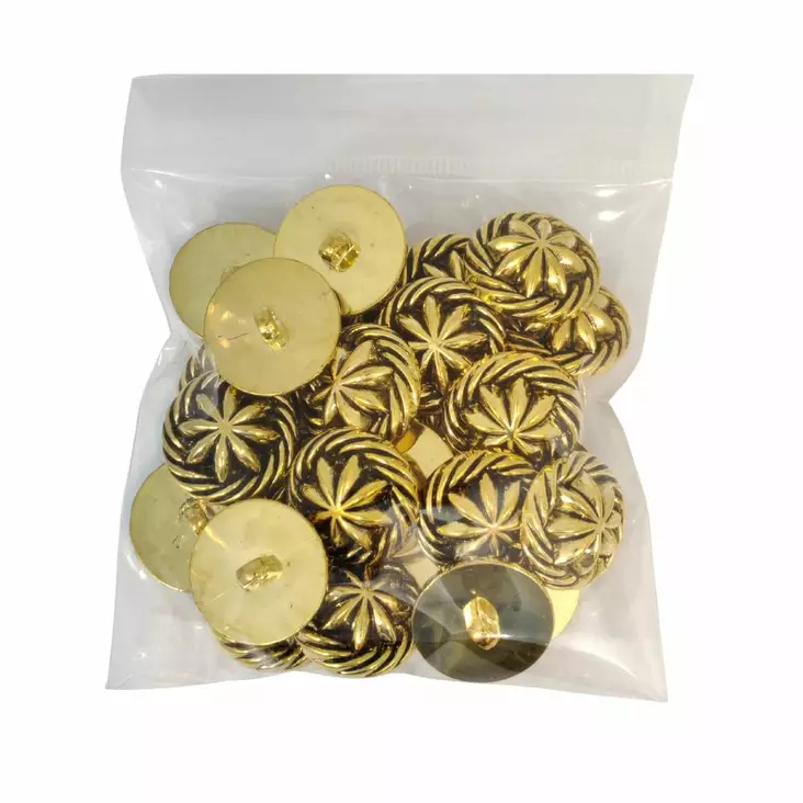MUOVINEN KANTANAPPI 25 MM KULTA/KUKKAKRANSSI 1PUSSI (N. 25 KPL) N0635-25 - Koristenapit - 36594 - 1