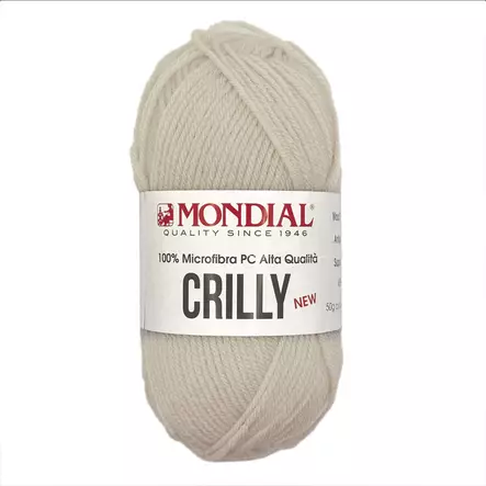 MONDIAL CRILLY-214 100% MIKROKUITU POLYESTER, 50g - 133m LUONNONVALKOINEN - Akryylilangat - 36885 - 1