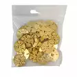 METALLINEN KANTANAPPI 25 MM KULTA/PITSI KUVIO 1PUSSI (N. 20 KPL) N2085-25 - Metallinapit - 36585 - 1
