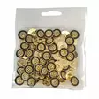 MUOVINEN KANTANAPPI 14 MM KULTA/RUUTU KUVIO 1PUSSI (N. 60 KPL) N2999-14 - Koristenapit - 36595 - 1