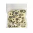 MUOVINEN KANTANAPPI 20 MM L.VALKOINEN/HOPEAKORISTE 1PUSSI (N.40 KPL) N344-20 - Koristenapit - 36695 - 1