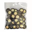 MUOVINEN KANTANAPPI 20 MM RUSKEA/KULTAKORISTE 1PUSSI (N.50 KPL) N5902-20 - Koristenapit - 36705 - 1