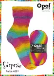 OPAL SURPRISE 4 ply 75%WOOL 25% PA 100G - 425M - Opal 4-säikeiset sukkalangat - 32385 - 1