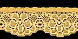 ELASTINEN REUNAPITSI KELTAORANSSI 25 MM - Elastiset pitsit - 30265 - 1