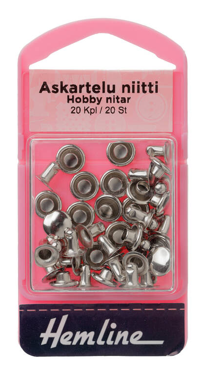 HEMLINE ASKARTELUNIITIT NIKLATTU - Hemline niitit ja päällystettävät napit - 11285 - 1