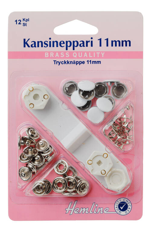 HEMLINE KANSINEPPARI 11MM - Hemline painonapit - 11265 - 1