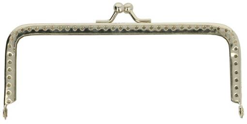 KUKKARONKEHYS REIJITYKSELLÄ HOPEA LEV. 13 CM - Laukku-ja kukkarotarvikkeet - 28115 - 1