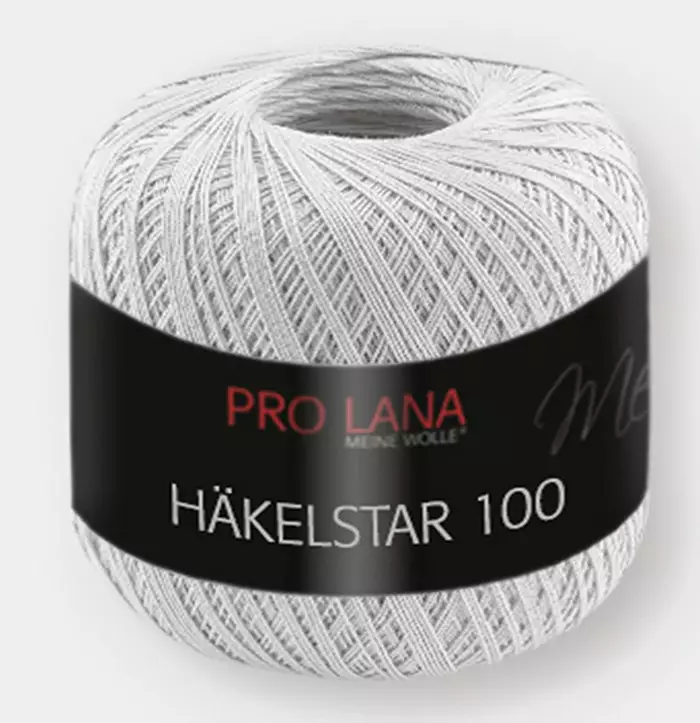PRO LANA HÄKELSTAR 6 x 100 G 100 % PUUVILLA VEDENVIHREÄ - Häkelstar 100 - 32275 - 1