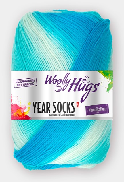 PRO LANA YEAR SOCKS 5 X 100G - Pro Lana 1-säikeinen liukuvärjätty sukka - 31125 - 1