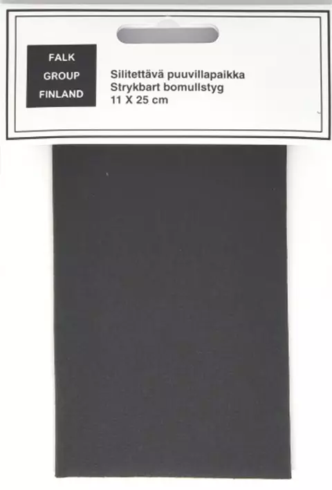 SILITETTÄVÄ OHUT PUUVILLAPAIKKA MUSTA 1110002 - Korjauspaikat - 25905 - 1