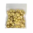 METALLINEN KANTANAPPI 15 MM KULTA/MONOGRAMMI KUVIO 1PUSSI (N. 50 KPL) N3390-15 - Metallinapit - 36586 - 1