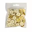 MUOVINEN KANTANAPPI 17 MM KULTA/L.VALKOINEN 1PUSSI (N.50 KPL) N3726-17 - Koristenapit - 36696 - 1