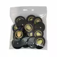 MUOVINEN KANTANAPPI 30MM MUSTA/KULTA VAAKUNA 1PUSSI (N. 20 KPL) N99982-30 - Koristenapit - 36686 - 1