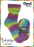OPAL SURPRISE 4 ply 75%WOOL 25% PA 100G - 425M - Opal 4-säikeiset sukkalangat - 32386 - 1