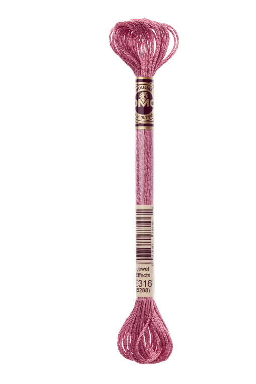 6 SKEINS METALLIC EMBROIDERY FLOSS - Kirjontalangat - 19736 - 1