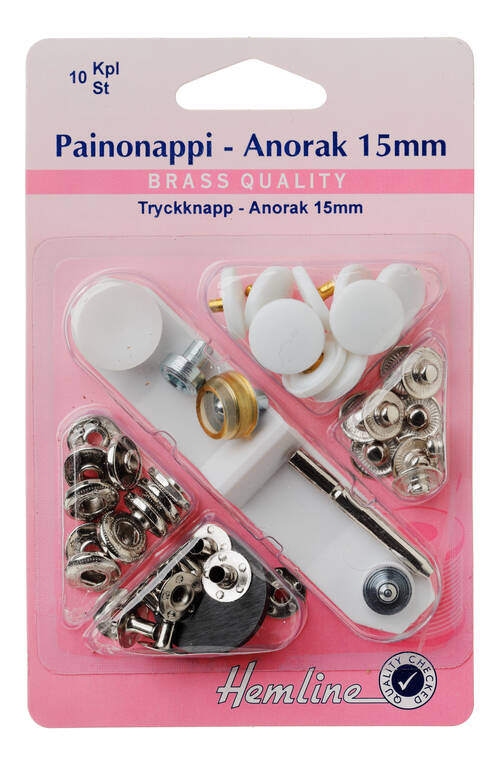 HEMLINE PAINONAPPI-ANORAK 15MM - Hemline painonapit - 11186 - 1