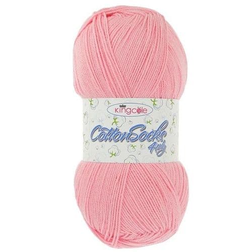 KING COLE COTTON SOCKS 4PLY ROSE - Cotton Sock - 30016 - 1