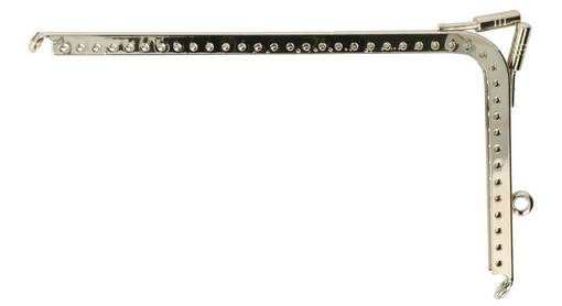 KUKKARONKEHYS NURKASTA AVATTAVA HOPEA 14,5 X 7,5 CM - Laukku-ja kukkarotarvikkeet - 17636 - 1