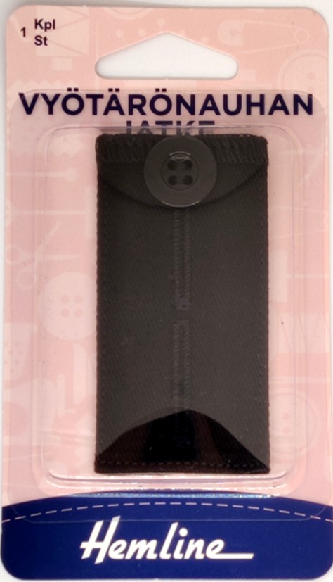 VYÖTÄRÖNAUHAN JATKE, MUSTA - Hemline kiinnittimet - 31176 - 1