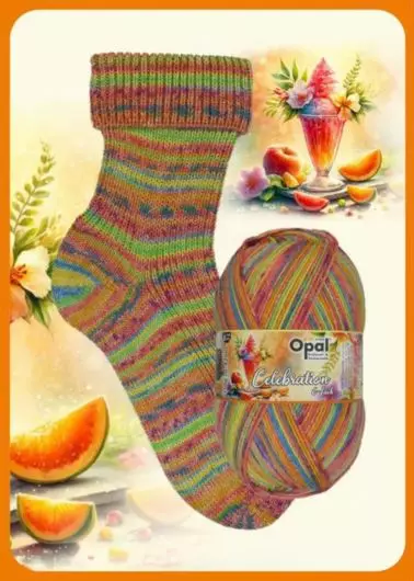 OPAL CELEBRATION 6 ply 75% WOOL 25% PA 150G - 420M KIRSIKAN SUUDELMA 11695 - 6-säikeiset sukkalangat - 36746 - 1