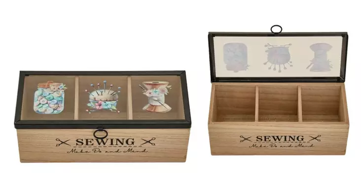 HEMLINE MDF OMPELU BOXI 24 X 10 X 9 CM G001-14 - Ompelijan välineet - 36026 - 1