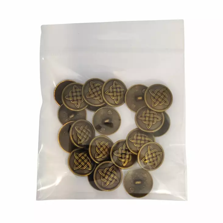 METALLINEN KANTANAPPI 20 MM PRONSSI/KUVIO 1PUSSI (N. 20 KPL) N5905-20 - Metallinapit - 36706 - 1