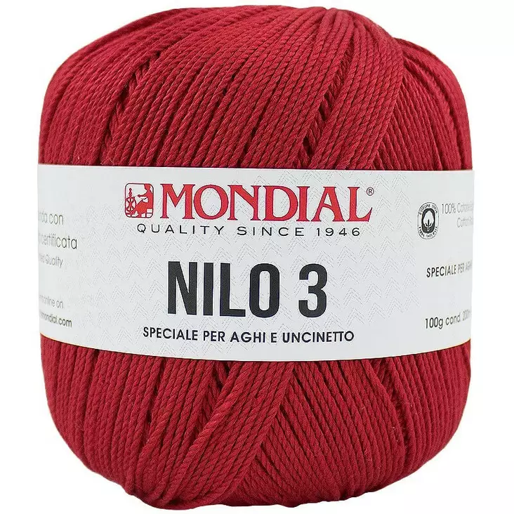 MONDIAL NILO-3-PUNAINEN 100% PUUVILLA 100G - 200M - Nilo 3 - 35956 - 1