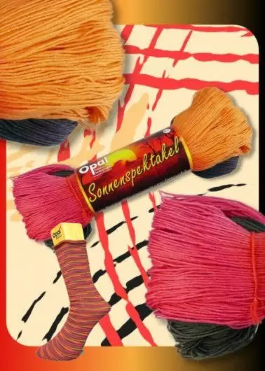 OPAL 30VUOTTA 4 ply 75% WOOL 25% PA 100g - 425m AURINGONNOUSU 11774 - Opal 4-säikeiset sukkalangat - 36736 - 1