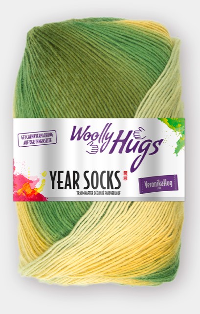 PRO LANA YEAR SOCKS 5 X 100G - Pro Lana 1-säikeinen liukuvärjätty sukka - 31126 - 1