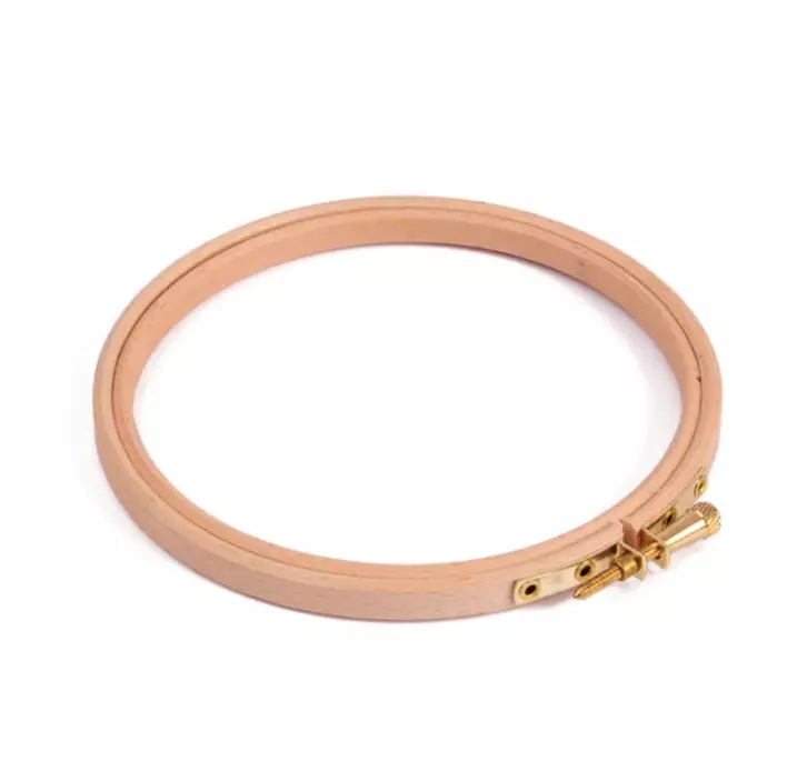 PYÖREÄ PUINEN OMPELUKEHYS 20 CM 2H08 - Tuftausneulat ja kehykset - 35846 - 1