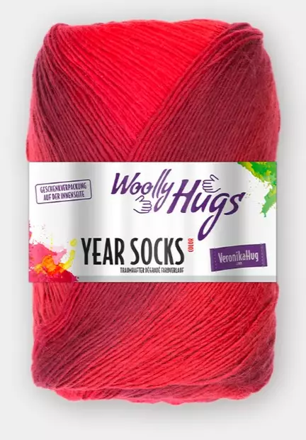 PRO LANA YEAR SOCKS 5 X 100G - Pro Lana 1-säikeinen liukuvärjätty sukka - 31127 - 1