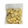 METALLINEN KANTANAPPI 19 MM KULTA/MONOGRAMMI KUVIO 1PUSSI (N. 40 KPL) N3390-19 - Metallinapit - 36587 - 1