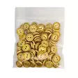 MUOVINEN 2-REIKÄ NAPPI 15 MM KULTA 1PUSSI (N. 50 KPL) N3397-15 - Koristenapit - 36867 - 1