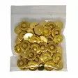 MUOVINEN KANTANAPPI 19 MM KULTA/KUVIO 1PUSSI (N. 40 KPL) N803 - Koristenapit - 36567 - 1