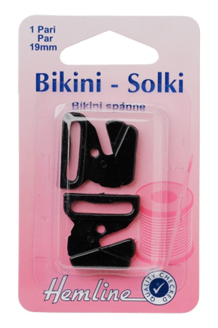 HEMLINE BIKINI-SOLKI MUSTA 19MM - Hemline soljet - 11277 - 1