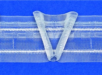 PIANO LASKOSTUSNAUHA TRANSP. 2-RYHMÄN V - Verho- ja rypytysnauhat - 5737 - 1