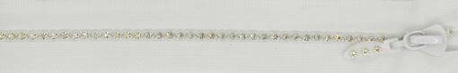 STRASSIVETOKETJU 4 MM AVOHAMMAS VALKOINEN 60 CM - 60 cm - 30007 - 1