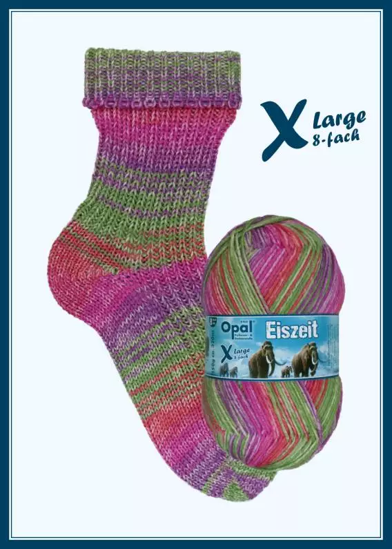 OPAL EISZEIT 8 ply 75%WOOL 25% PA 150G - 320M - Opal 8-säikeiset sukkalangat - 35657 - 1