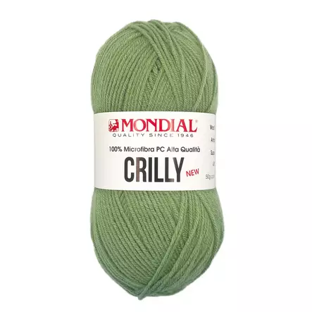 MONDIAL CRILLY-572 100% MIKROKUITU POLYESTER, 50g - 133m VIHREÄ - Akryylilangat - 36878 - 1
