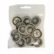 METALLINEN KANTANAPPI 28 MM SINIHARMAA 1PUSSI (N. 12 KPL) N2559-28 - Metallinapit - 36678 - 1