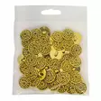 MUOVINEN KANTANAPPI 16 MM KULTA/KETJUKUVIO 1PUSSI (N. 40 KPL) N0626 - Koristenapit - 36578 - 1
