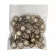 MUOVINEN KANTANAPPI 17 MM RUSKEA/HOPEAKORISTE 1PUSSI (N.50 KPL) N3725-17 - Koristenapit - 36698 - 1