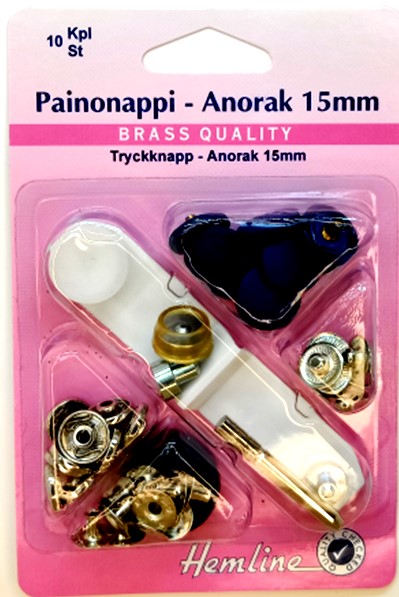 HEMLINE PAINONAPPI-ANORAK 15MM - Hemline painonapit - 11188 - 1