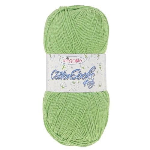 KING COLE COTTON SOCKS 4PLY OLIVE - Cotton Sock - 30018 - 1