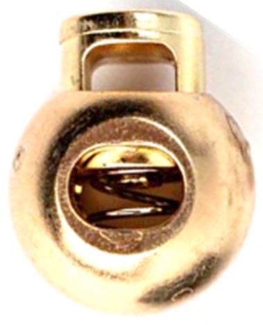 NYÖRINPÄÄ MUOVIA PYÖREÄ ISO KULTA 18 MM - Nyöristopparit ja -päät - 30318 - 1