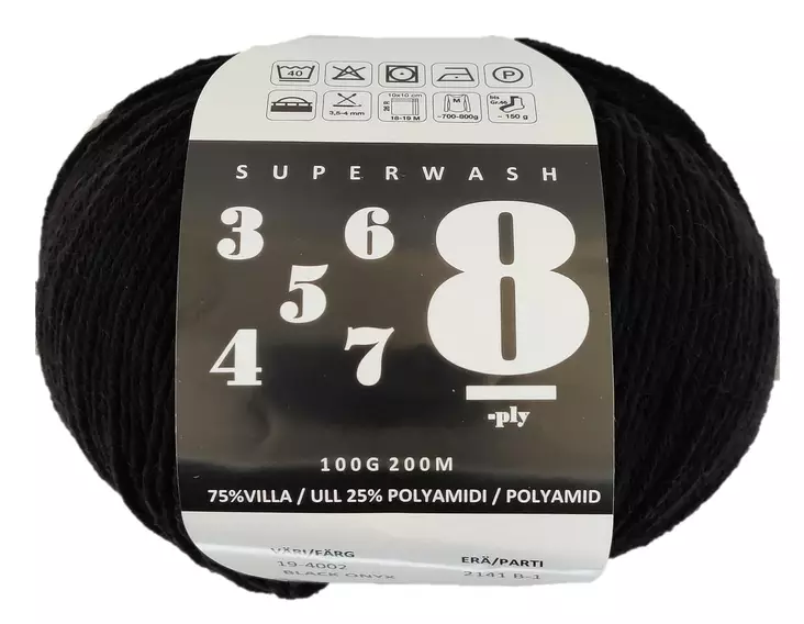 MARKUS COMPANY 8-PLY, BLACK ONYX 100GR-200M - 8ply Markus Company sukkalangat - 28078 - 1