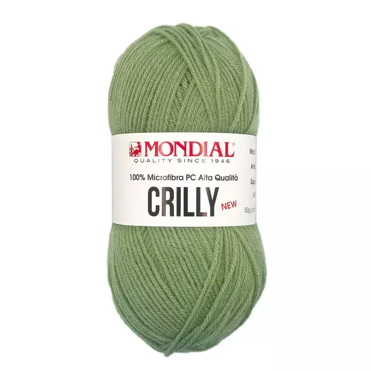 MONDIAL CRILLY-572 100% MIKROKUITU POLYESTER, 50g - 133m VIHREÄ - Akryylilangat - 36878 - 1
