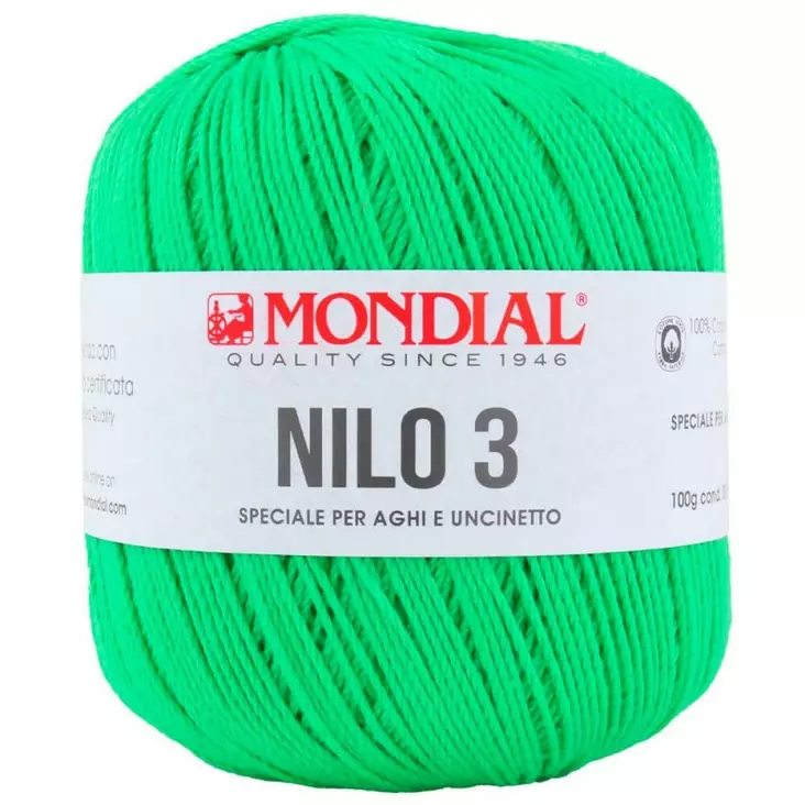 MONDIAL NILO-3-100 NEON VIHREÄ 100% PUUVILLA 100G - 200M - Nilo 3 - 36068 - 1